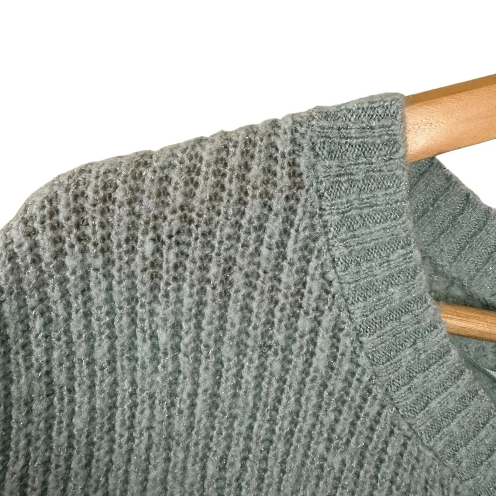 * Lane Bryant Sweater Scallop Size 18/20 Long Sleeve Knit Plus Size Light Blue - Picture 12 of 13